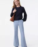 Ann Taylor Pants|The Margot Trouser In Herringbone Mixed Blue Herringbone