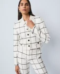 Ann Taylor Jackets And Blazers|Suits|The Military Blazer Jacket In Windowpane Winter White