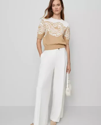 Ann Taylor Pants|The Modern Wide Leg Trouser Winter White