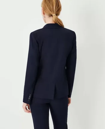 Ann Taylor Jackets And Blazers|Suits|The Notched Two Button Blazer In Seasonless Stretch - Curvy Fit Core Black