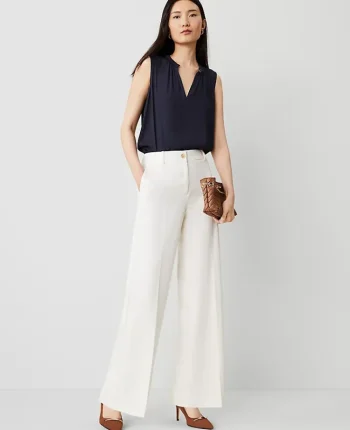 Ann Taylor Pants|The Perfect Wide Leg Pant Winter White