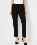Ann Taylor Petite Pants|Petite Suits|The Petite Ankle Pant In Seasonless Stretch - Curvy Fit Core Black