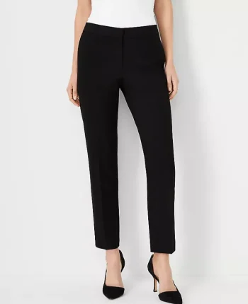 Ann Taylor Petite Pants|Petite Suits|The Petite Ankle Pant In Seasonless Stretch - Curvy Fit Core Black