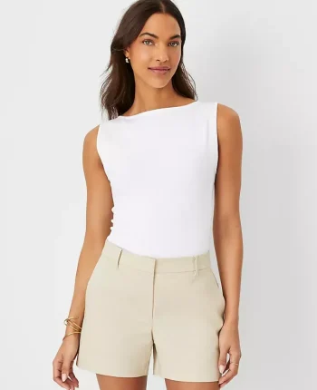 Ann Taylor Petite Pants|The Petite City Short Soft Khaki
