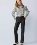 Ann Taylor Jeans|Petite Jeans|The Petite Coated Perfect Straight Jean Black Coated