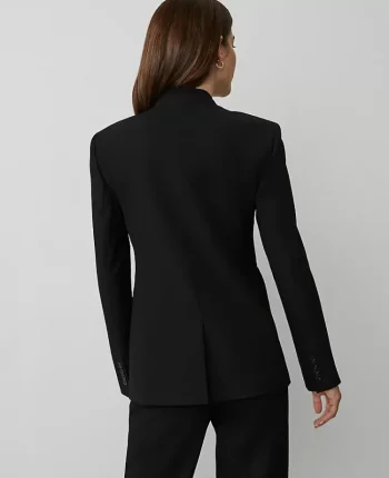 Ann Taylor Petite Jackets And Blazers|Petite Suits|The Petite Collarless Blazer In Seasonless Stretch Black