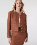 Ann Taylor Petite Jackets And Blazers|The Petite Crew Neck Jacket In Tweed Spiced Cider