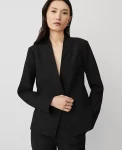 Ann Taylor Petite Jackets And Blazers|Petite Suits|The Petite Cutaway Blazer In Bi-Stretch Black