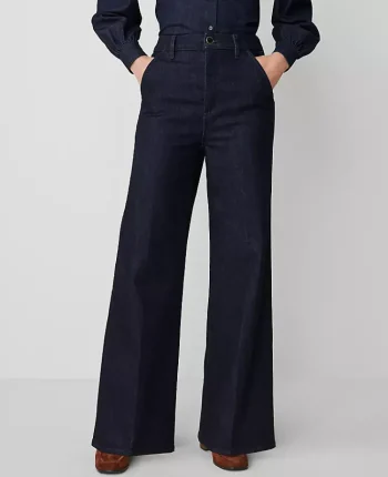 Ann Taylor Petite Jeans|The Petite Denim Trouser Classic Rinse Wash