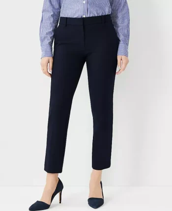 Ann Taylor Petite Pants|The Petite Eva Ankle Pant - Curvy Fit Atlantic Navy