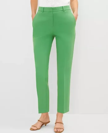 Ann Taylor Petite Pants|The Petite Eva Ankle Pant - Curvy Fit Natural Green