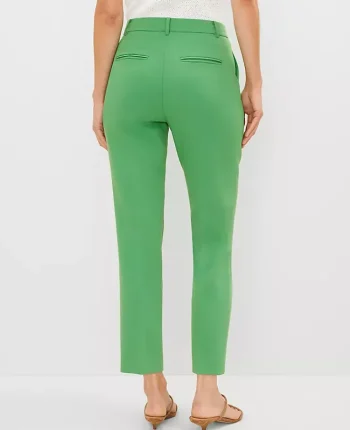 Ann Taylor Petite Pants|The Petite Eva Ankle Pant - Curvy Fit Natural Green