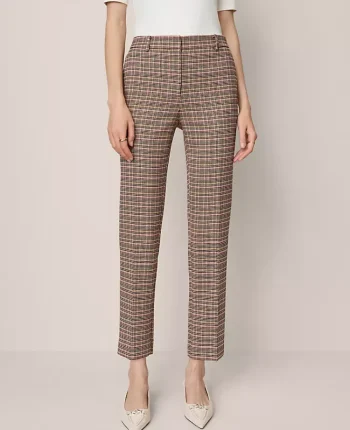 Ann Taylor Pants|Petite Pants|The Petite Eva Ankle Pant In Houndstooth Stallion Brown