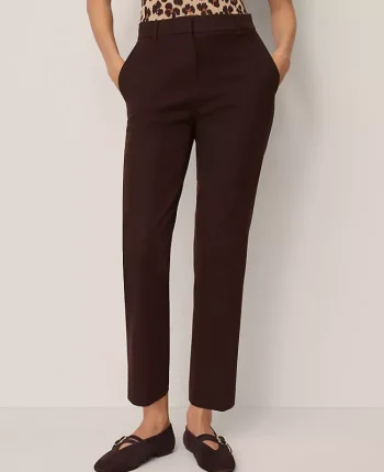 Ann Taylor Pants|Petite Pants|The Petite Eva Ankle Pant &mdash; Curvy Fit Pure Chocolate