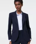 Ann Taylor Petite Jackets And Blazers|Petite Suits|The Petite Fitted Long Blazer Deep Navy Sky