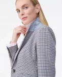 Ann Taylor Petite Jackets And Blazers|New Petite Styles|The Petite Fitted One Button Blazer In Houndstooth Blue/Tan Houndstooth Multi
