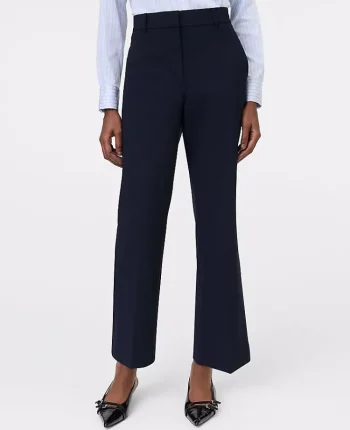 Ann Taylor Petite Pants|Petite Suits|The Petite Flare Ankle Pant Deep Navy Sky