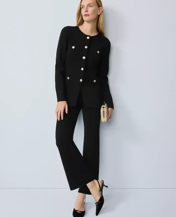Ann Taylor Pants|Petite Pants|The Petite Flare Sweater Pant Black