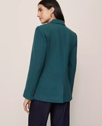 Ann Taylor Jackets And Blazers|The Petite Greenwich Blazer Deep Atlantic Teal