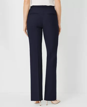 Ann Taylor Petite Pants|Petite Suits|The Petite High Rise Trouser In Seasonless Stretch Deep Navy Sky