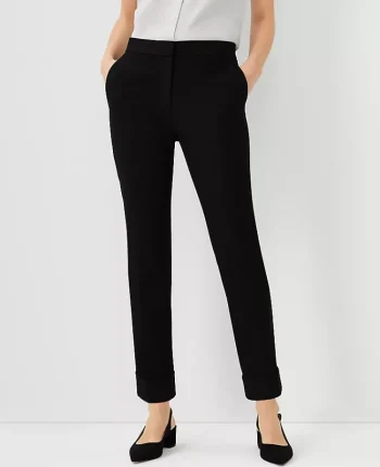 Ann Taylor Petite Pants|The Petite High Waist Ankle Pant - Curvy Fit Black