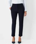 Ann Taylor Petite Pants|The Petite High Waist Ankle Pant - Curvy Fit Atlantic Navy