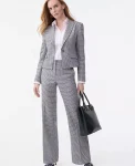 Ann Taylor Petite Pants|New Petite Styles|The Petite Jayne Trouser In Houndstooth Blue/Tan Houndstooth Multi