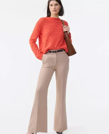 Ann Taylor Petite Pants|New Petite Styles|The Petite Margot Trouser In Bi-Stretch Weathered Oak