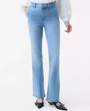 Ann Taylor Petite Jeans|New Petite Styles|The Petite Mid Rise Boot Jean In Light Wash