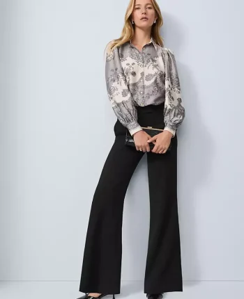 Ann Taylor Petite Pants|The Petite Perfect Flare Pant Black