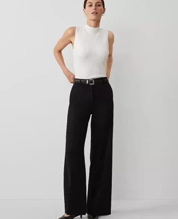 Ann Taylor Petite Pants|The Petite Perfect Wide Leg Pant Black