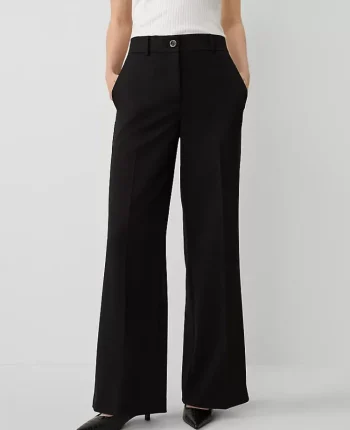 Ann Taylor Petite Pants|The Petite Perfect Wide Leg Pant Black