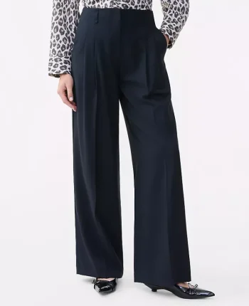 Ann Taylor Petite Pants|New Petite Styles|The Petite Pleated Wide-Leg Pant Black