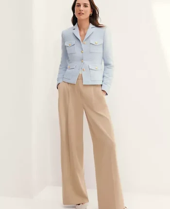 Ann Taylor Petite Pants|The Petite Pleated Wide Leg Pant Baguette