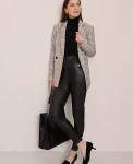 Ann Taylor Pants|Petite Pants|The Petite Seamed Button Legging In Faux Leather Black