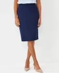 Ann Taylor Petite Skirts|Petite Suits|The Petite Seamed Pencil Skirt In Bi-Stretch Pure Sapphire