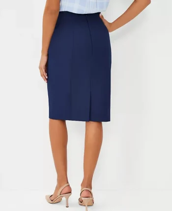 Ann Taylor Petite Skirts|Petite Suits|The Petite Seamed Pencil Skirt In Bi-Stretch Pure Sapphire