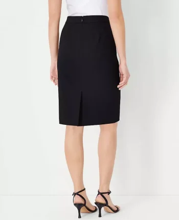 Ann Taylor Petite Skirts|Petite Suits|The Petite Seamed Pencil Skirt In Seasonless Stretch Deep Navy Sky