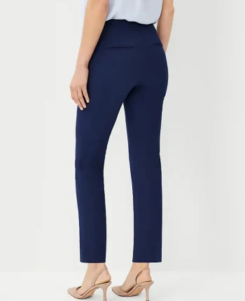 Ann Taylor Petite Pants|Petite Suits|The Petite Side Zip Ankle Pant In Bi-Stretch Pure Sapphire