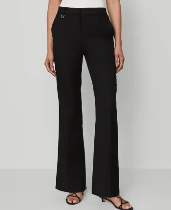Ann Taylor Pants|Petite Pants|The Petite Slim Flare Trouser In Bi-Stretch - Curvy Fit Black
