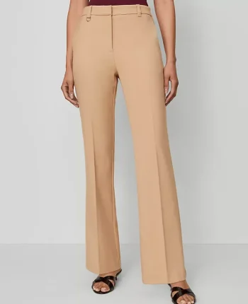 Ann Taylor Pants|Petite Pants|The Petite Slim Flare Trouser In Bi-Stretch - Curvy Fit Cafe Au Lait