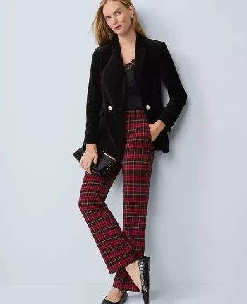 Ann Taylor Pants|Petite Pants|The Petite Sophia Pant In Plaid Iconic Red