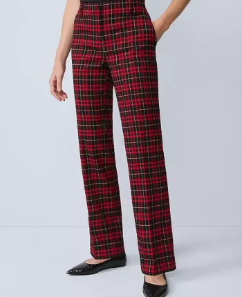Ann Taylor Pants|Petite Pants|The Petite Sophia Pant In Plaid Iconic Red