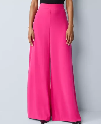 Ann Taylor Petite Pants|The Petite Statement Palazzo Pant Electric Pink