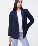 Ann Taylor Petite Jackets And Blazers|New Petite Styles|The Petite Straight Fit Double Breasted Blazer Night Sky