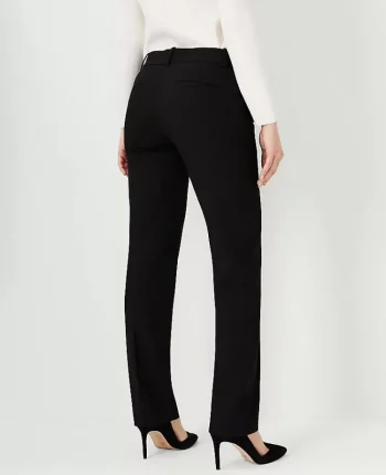 Ann Taylor Petite Pants|Petite Suits|The Petite Straight Pant In Seasonless Stretch Core Black