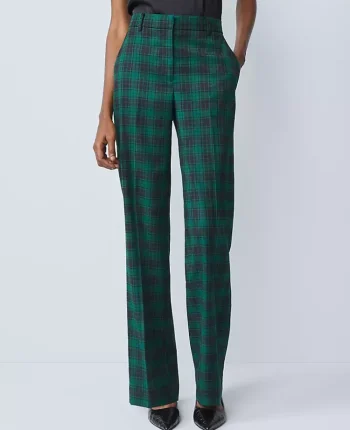 Ann Taylor Suits|Suits|The Petite Straight Trouser In Plaid Ponderosa Pine