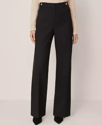 Ann Taylor Pants|Petite Pants|The Petite Tailored Wide Leg Trouser Black