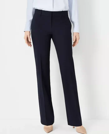 Ann Taylor Petite Pants|Petite Suits|The Petite Trouser In Seasonless Stretch - Curvy Fit Deep Navy Sky