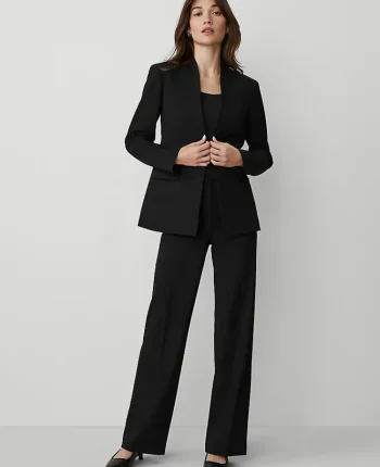 Ann Taylor Petite Pants|Petite Suits|The Petite Trouser In Seasonless Stretch Black